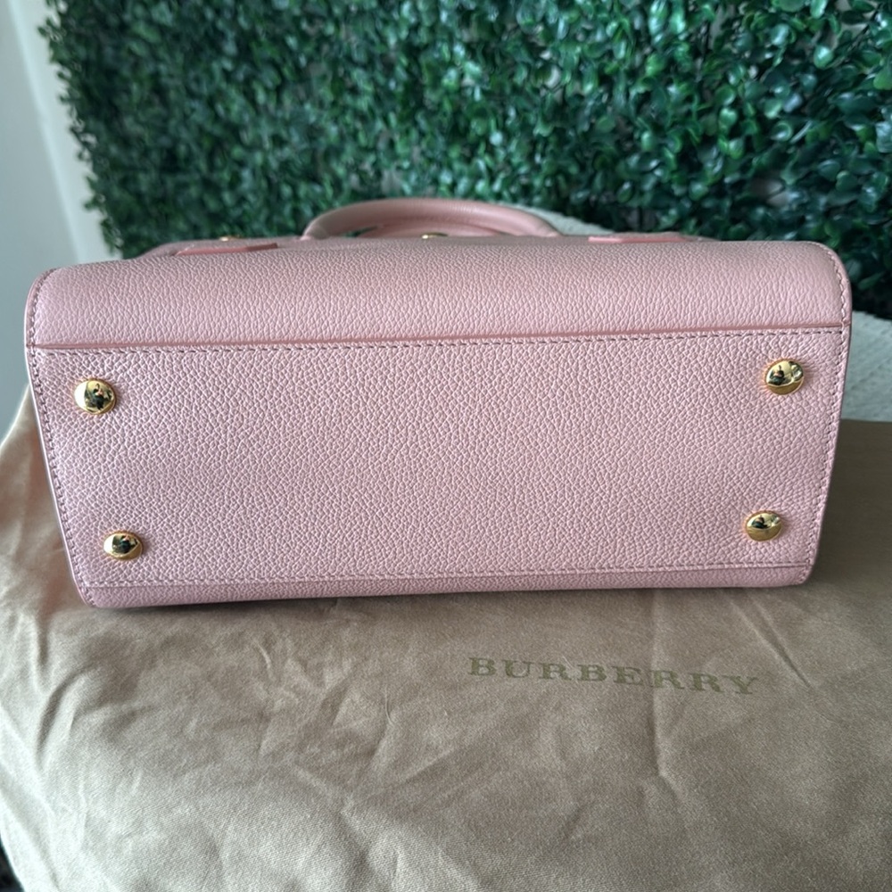 Burberry Pink Leather Two Way Bag Authentic - Picture 7 of 7